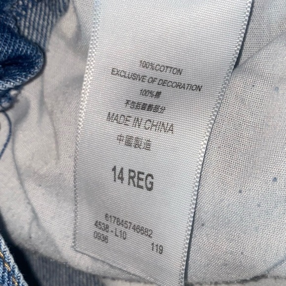 Levi’s Shortall Overall Jean Shorts Size 14 - Picture 8 of 11